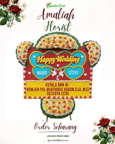 Papan Bunga Pernikahan Brodot